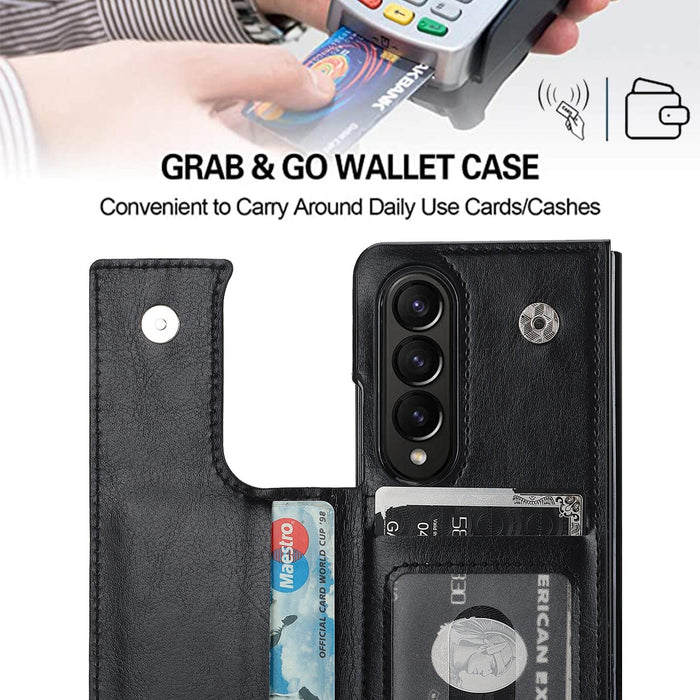 Foldable Phone Case With Double Buckle And Pen Slot