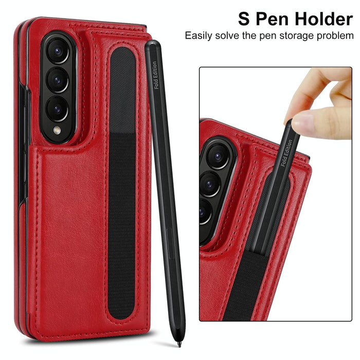 Foldable Phone Case With Double Buckle And Pen Slot