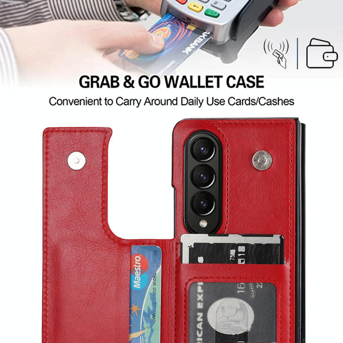 Foldable Phone Case With Double Buckle And Pen Slot