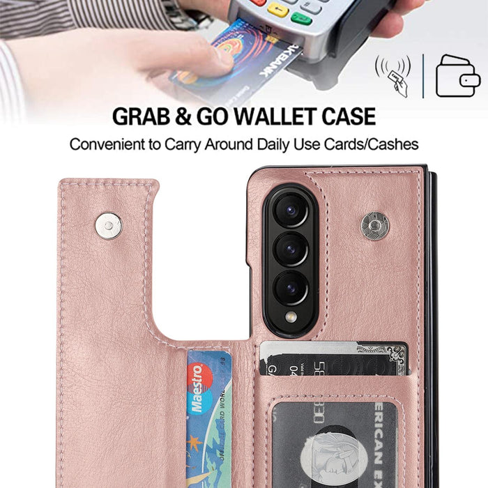 Foldable Phone Case With Double Buckle And Pen Slot