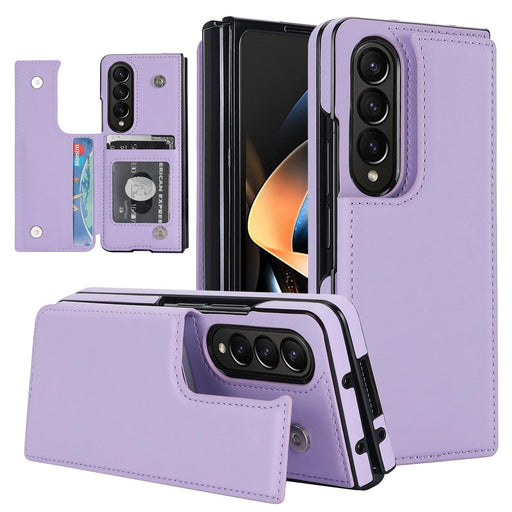 For Samsung Galaxy z Fold4 Double Buckle Card Slot Foldable