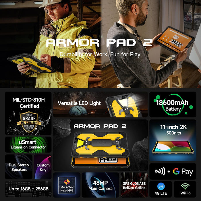 11 Rugged Tablet Pc 16Gb 256Gb Android 13 Octa Core 4G