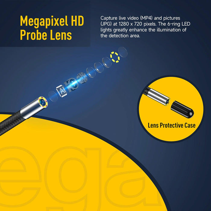 Ulefone Usmart E03 Rotatable Endoscope Ip67 Waterproof For Armor 24 / 21 / 19 / 18T / 18T Ultra / Armor Pad Black