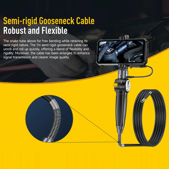 Ulefone Usmart E03 Rotatable Endoscope Ip67 Waterproof For Armor 24 / 21 / 19 / 18T / 18T Ultra / Armor Pad Black