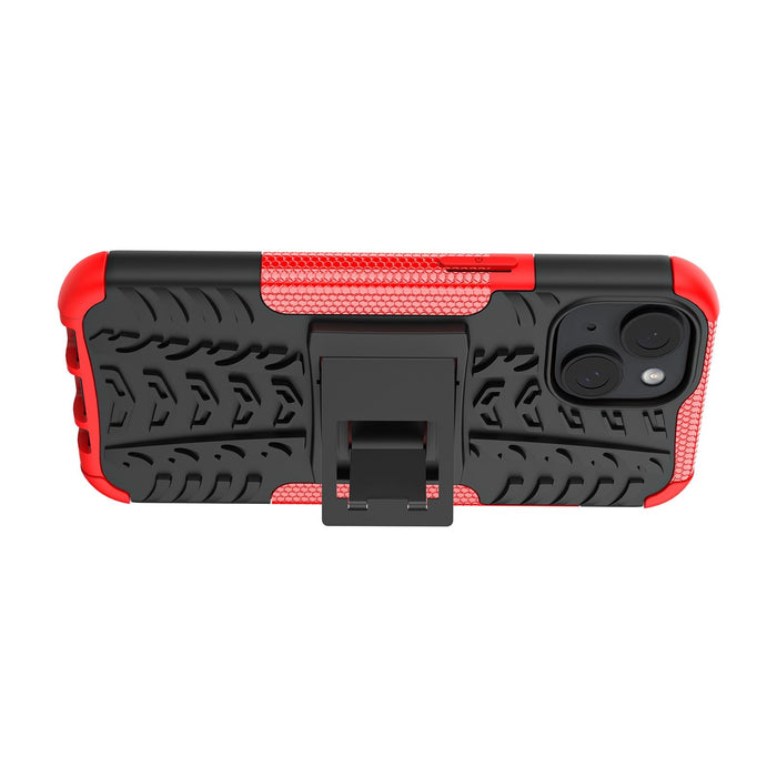 Tire Texture Tpu Pc Phone Case With Holder For Iphone 15