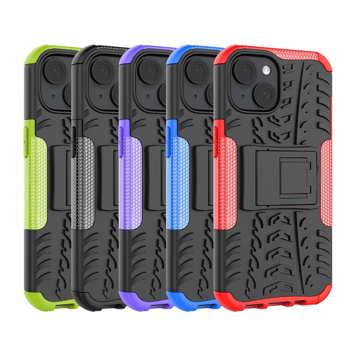 Tire Texture Tpu Pc Phone Case With Holder For Iphone 15