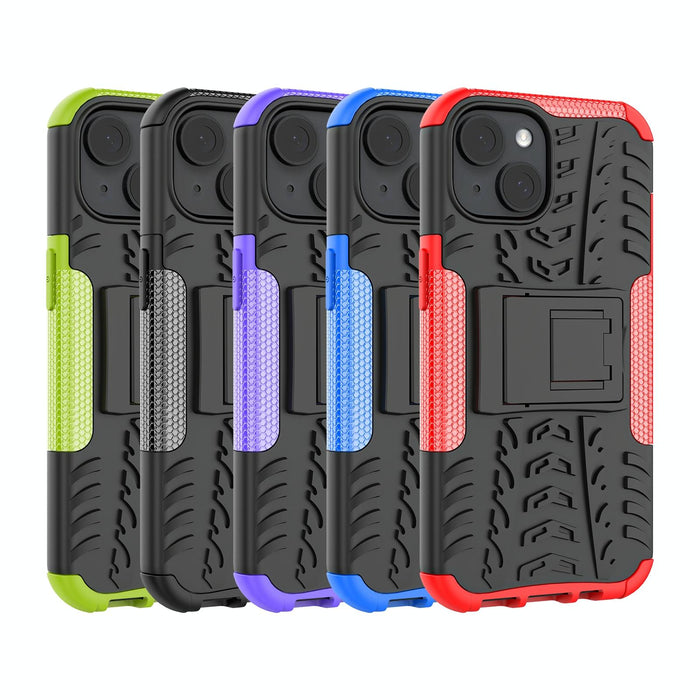 Tire Texture Tpu Pc Phone Case With Holder For Iphone 15