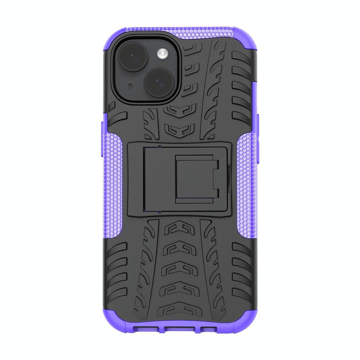 Tire Texture Tpu Pc Phone Case With Holder For Iphone 15