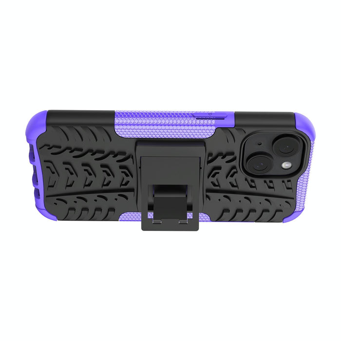 Tire Texture Tpu Pc Phone Case With Holder For Iphone 15