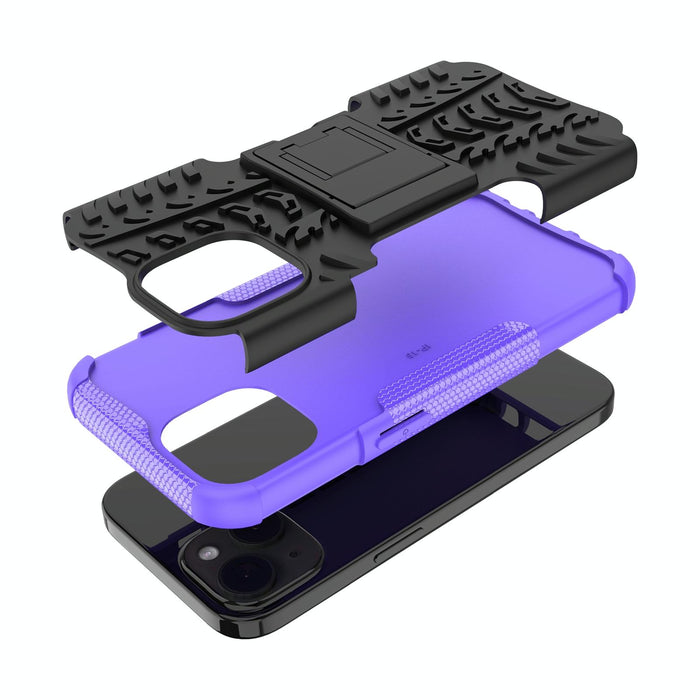 Tire Texture Tpu Pc Phone Case With Holder For Iphone 15