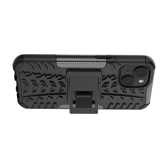 Tire Texture Tpu Pc Phone Case With Holder For Iphone 15