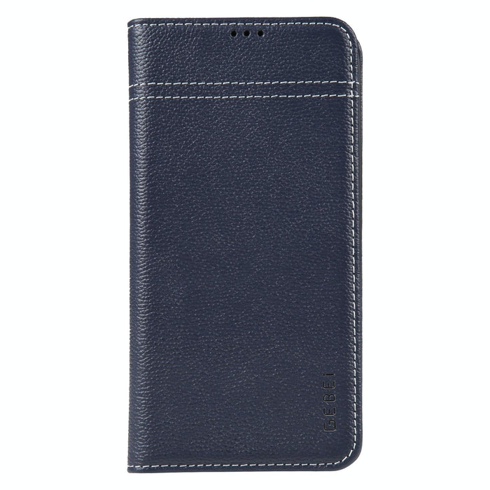 Gebei Top Grain Horizontal Flip Leather Phone Case