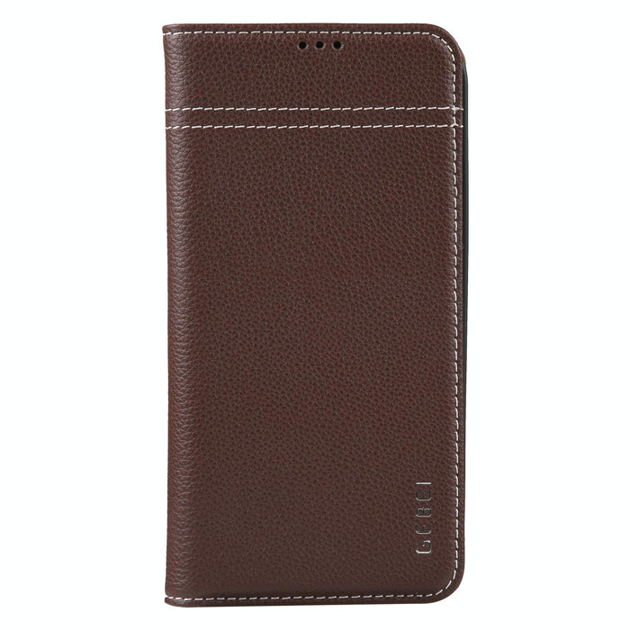 Gebei Top Grain Horizontal Flip Leather Phone Case