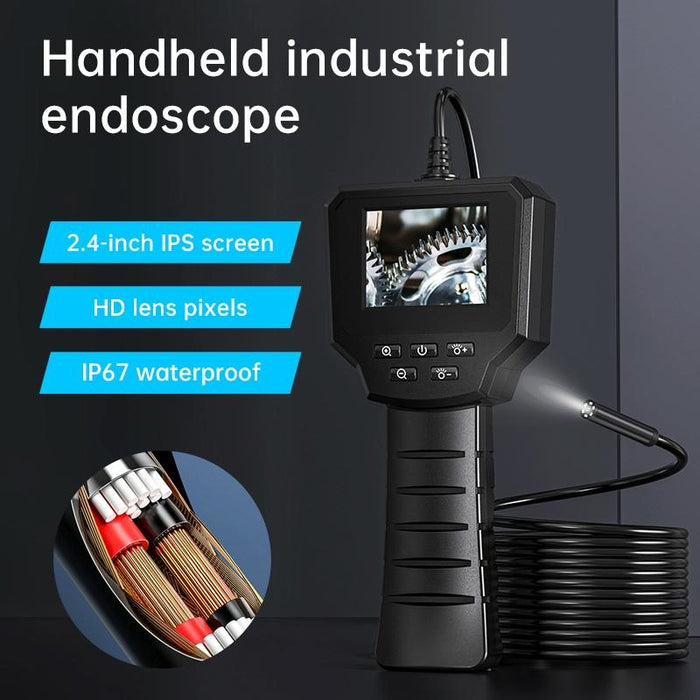 128Av 8Mm Lenses Industrial Pipeline Endoscope With 2.4 Inch Screen Spec 1M Tube