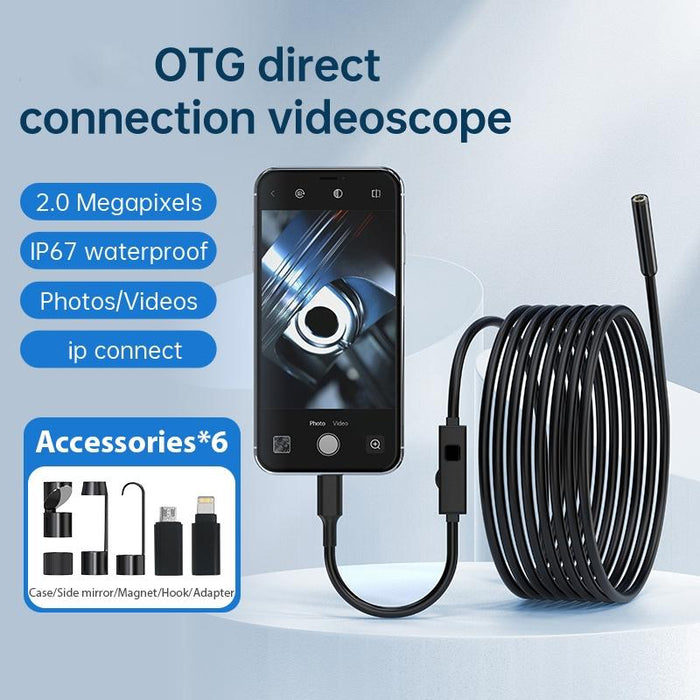 8Mm Lenses 2Mp Hd Industry Endoscope Support Mobile Phone Direct Connection Length 5M