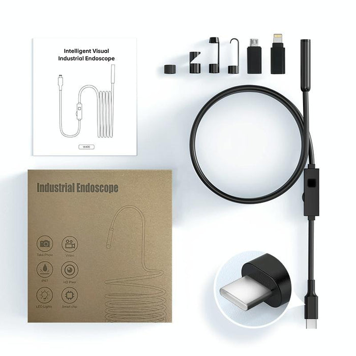 8Mm Lenses 2Mp Hd Industry Endoscope Support Mobile Phone Direct Connection Length 10M