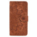 Mandala Embossed Dual Fold Calf Leather Phone Case