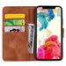 Mandala Embossed Dual Fold Calf Leather Phone Case