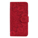 Mandala Embossed Dual Fold Calf Leather Phone Case