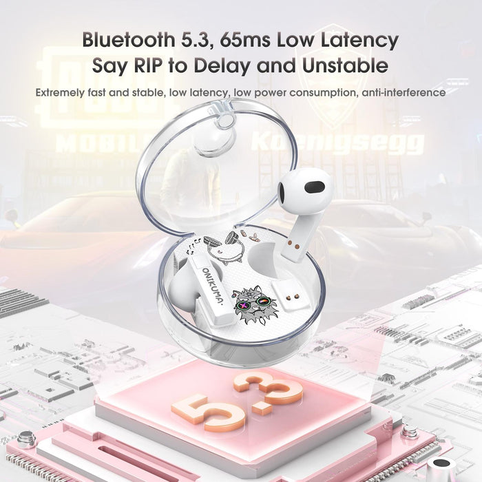 T301 Transparent Cartoon Wireless Bluetooth Earphone