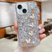 Starry Sequin Butterfly Chain Epoxy Tpu Phone Case