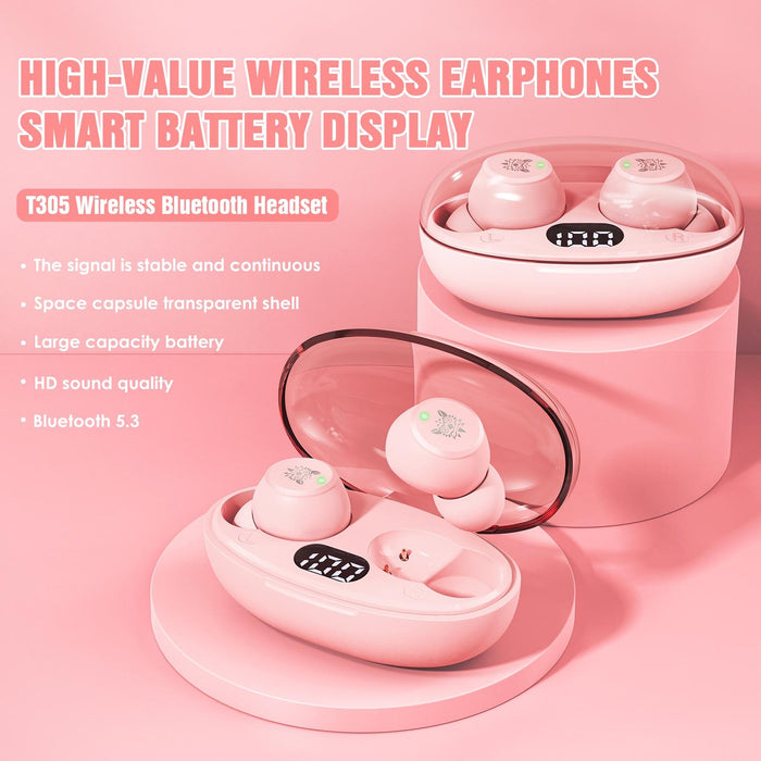 T305 Digital Display Wireless Bluetooth Earphone