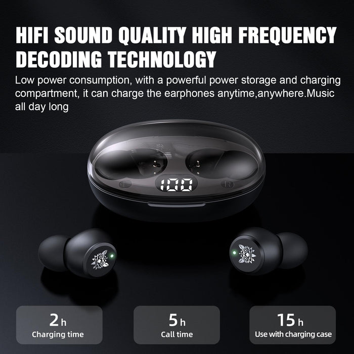 T305 Digital Display Wireless Bluetooth Earphone