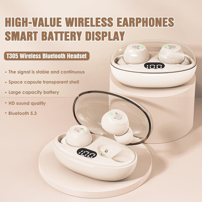 T305 Digital Display Wireless Bluetooth Earphone