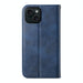 Cubic Grid Calf Texture Magnetic Leather Phone Case