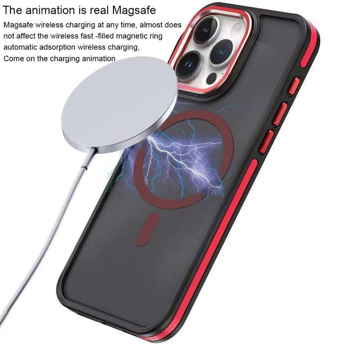 Two Colour Frosted Magsafe Magnetic Phone Case For Iphone 15