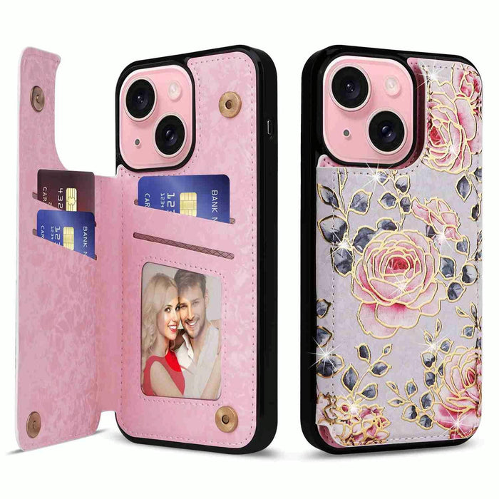 Printed Double Buckle Rfid Anti Theft Phone Case For Iphone