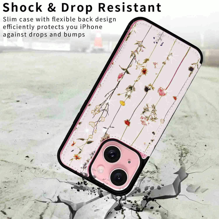 Printed Double Buckle Rfid Anti Theft Phone Case For Iphone