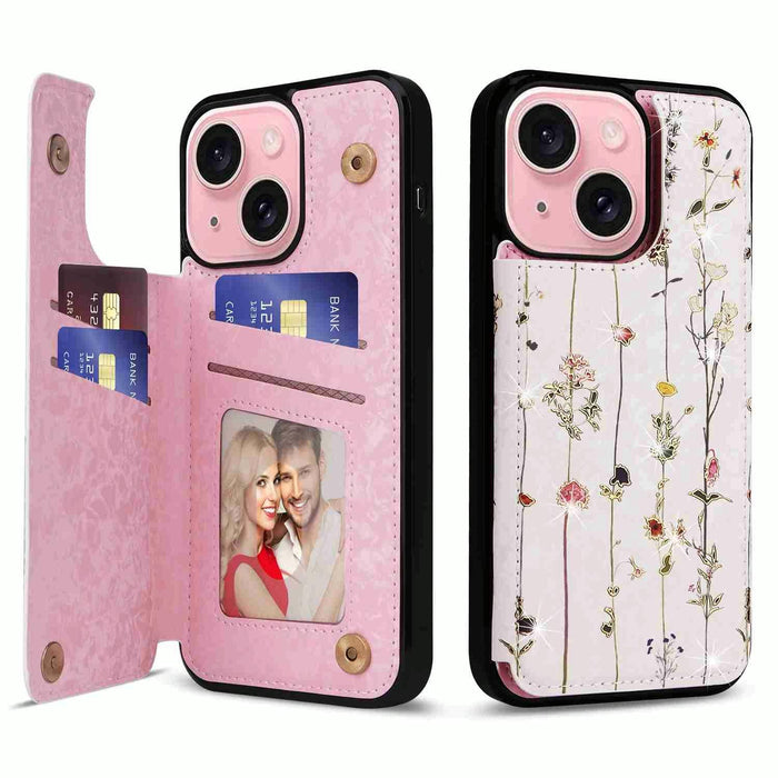 Printed Double Buckle Rfid Anti Theft Phone Case For Iphone