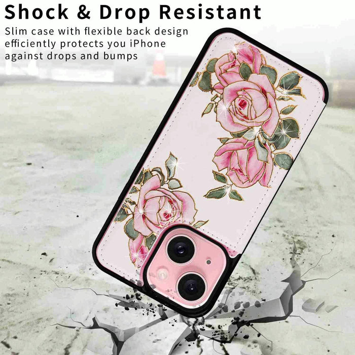 Printed Double Buckle Rfid Anti Theft Phone Case For Iphone