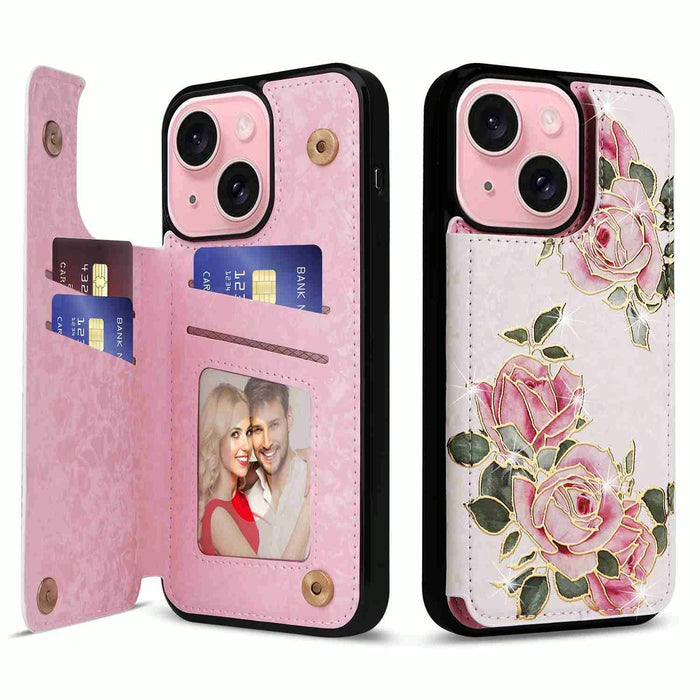 Printed Double Buckle Rfid Anti Theft Phone Case For Iphone