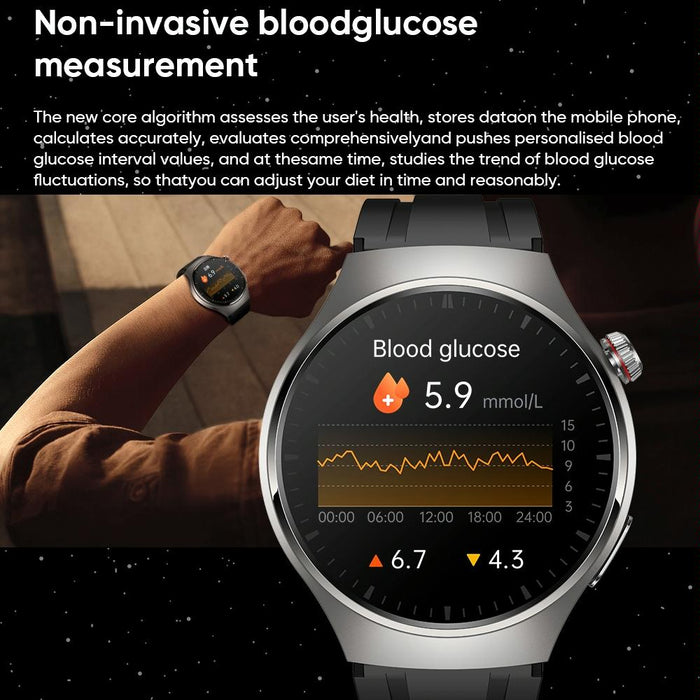 1.43 Inch Amoled Ip67 Smart Call Watch Support Ecg / Body Temperature / Blood Glucose Monitoring