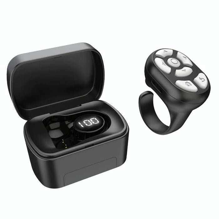 Wireless Bluetooth Ring Remote With Charging Case