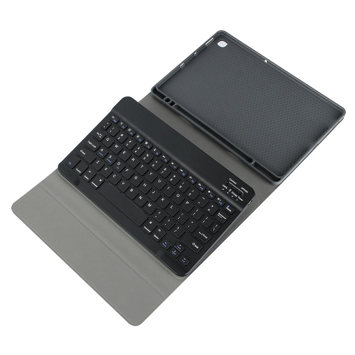 For Samsung Galaxy Tab A9 Square Cap Bluetooth Keyboard Leather Case With Pen Slot