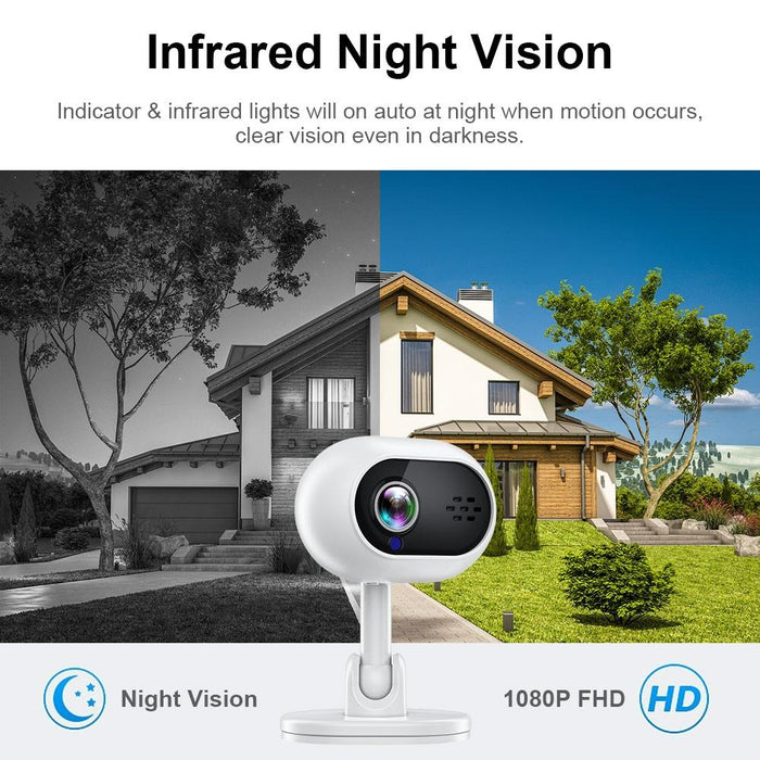 A4 1080P Hd Wifi Smart Surveillance Camera Support Two-Way Voice & Infrared Night Vision