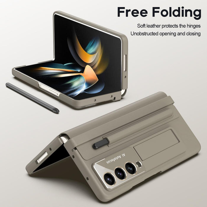 Full Coverage Pu Pc Case With Pen For Samsung Galaxy z Fold