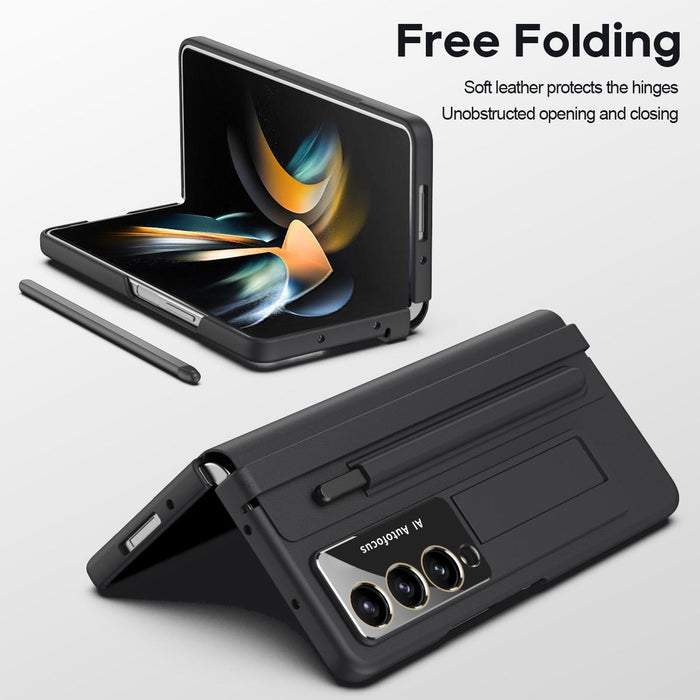 Full Coverage Pu Pc Case With Pen For Samsung Galaxy z Fold