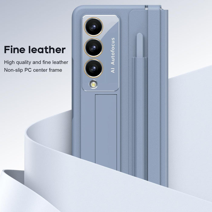 Full Coverage Pu Pc Case With Pen For Samsung Galaxy z Fold