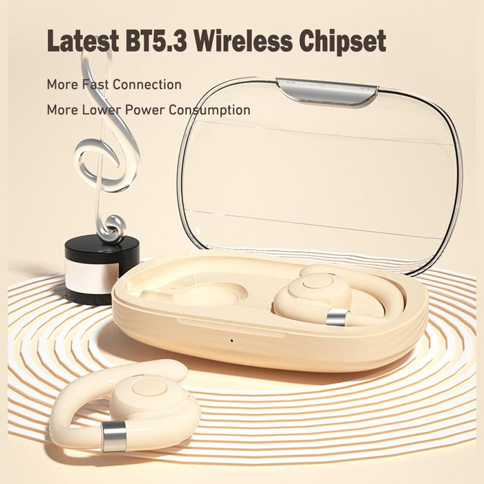 Hf02 Ear Clip Bone Conduction Tws Noise Reduction Bluetooth Earphone