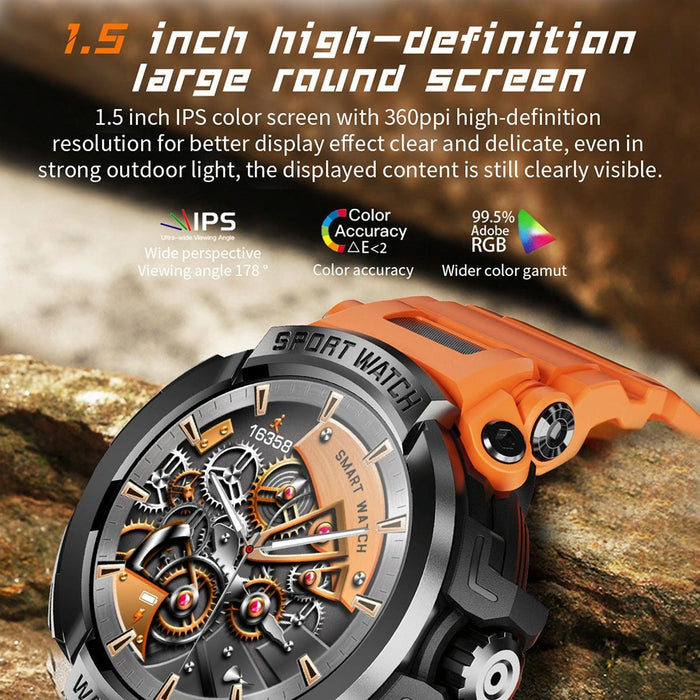 1.5 Inch Colour Screen Bluetooth Smart Watch Health & Sports Monitoring