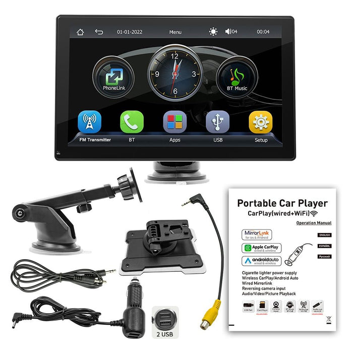9 Inch Car Mp5 Player With Carplay / Android Auto - Black