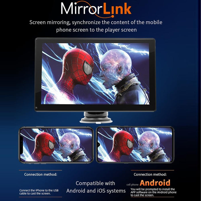 9 Inch Car Mp5 Player With Carplay / Android Auto - Black