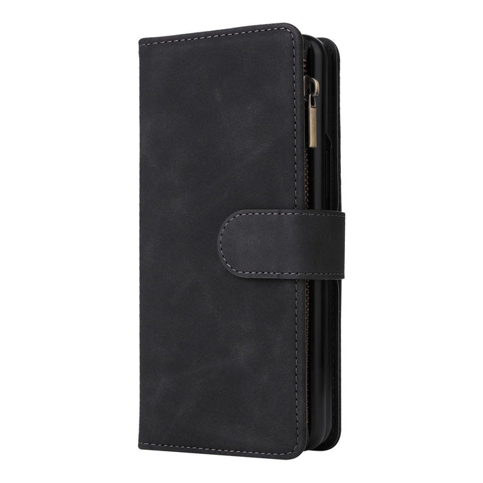 Frosted Leather Zip Wallets For Samsung Galaxy z Fold 4