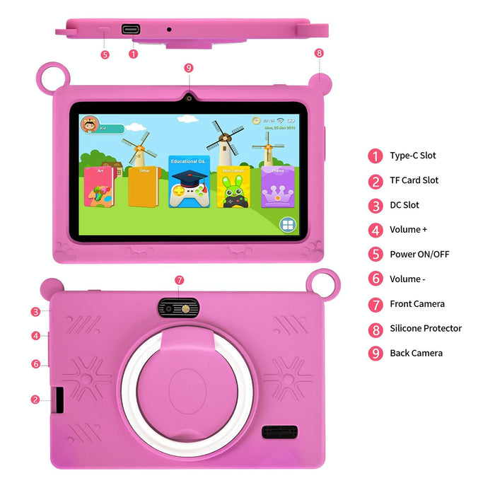 Kids 7 Inch With Silicone Case 2gb + 32gb Android 11