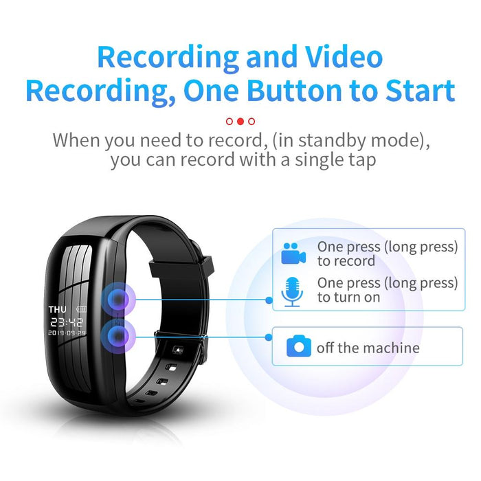 C5 Hd Noise Reduction Smart Recording Electronic Bracelet Capacity 128Gb