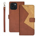 Idewei Two Colour Splicing Leather Phone Case For Iphone 15